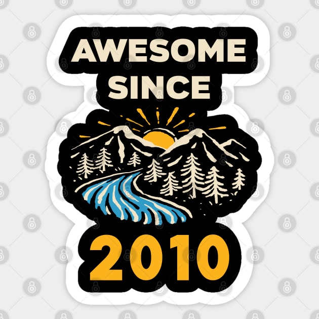 Landscape Year 2010 Sticker by ravenwaldo168375